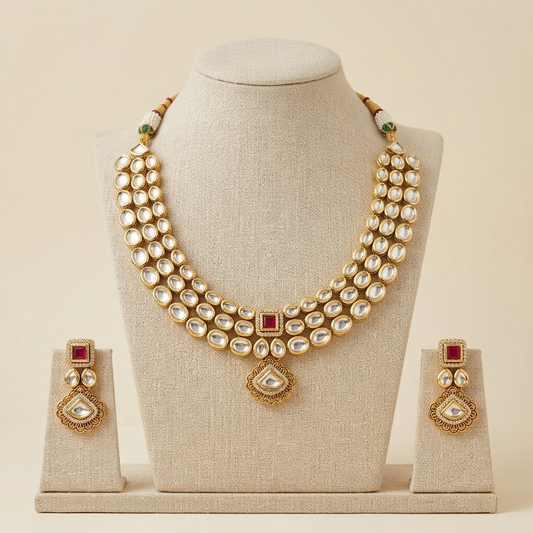 Ruby Kundan Heritage Set