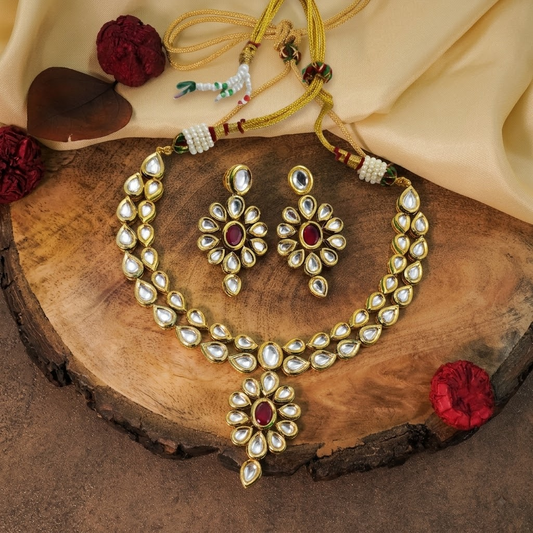 Floral Cluster Necklace Set