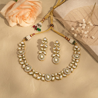 Leaf Stone Necklace Set