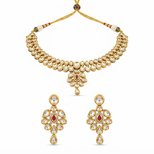 Royal Heritage Kundan Necklace Set with Earrings