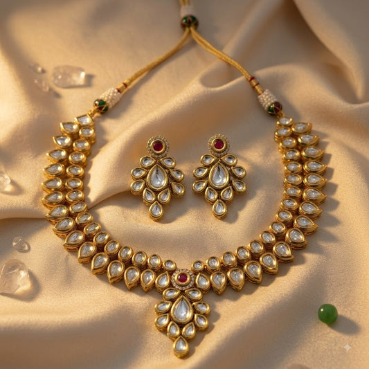 Leaf Motif Necklace Set