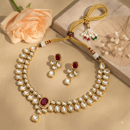 Oval Drop Necklace Set